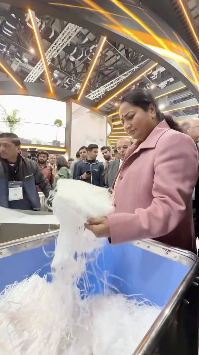 Instagram post by @officialrekhagupta for Bharatiya Janata Party. Caption reads: With innovation, recycling, and green technology,....