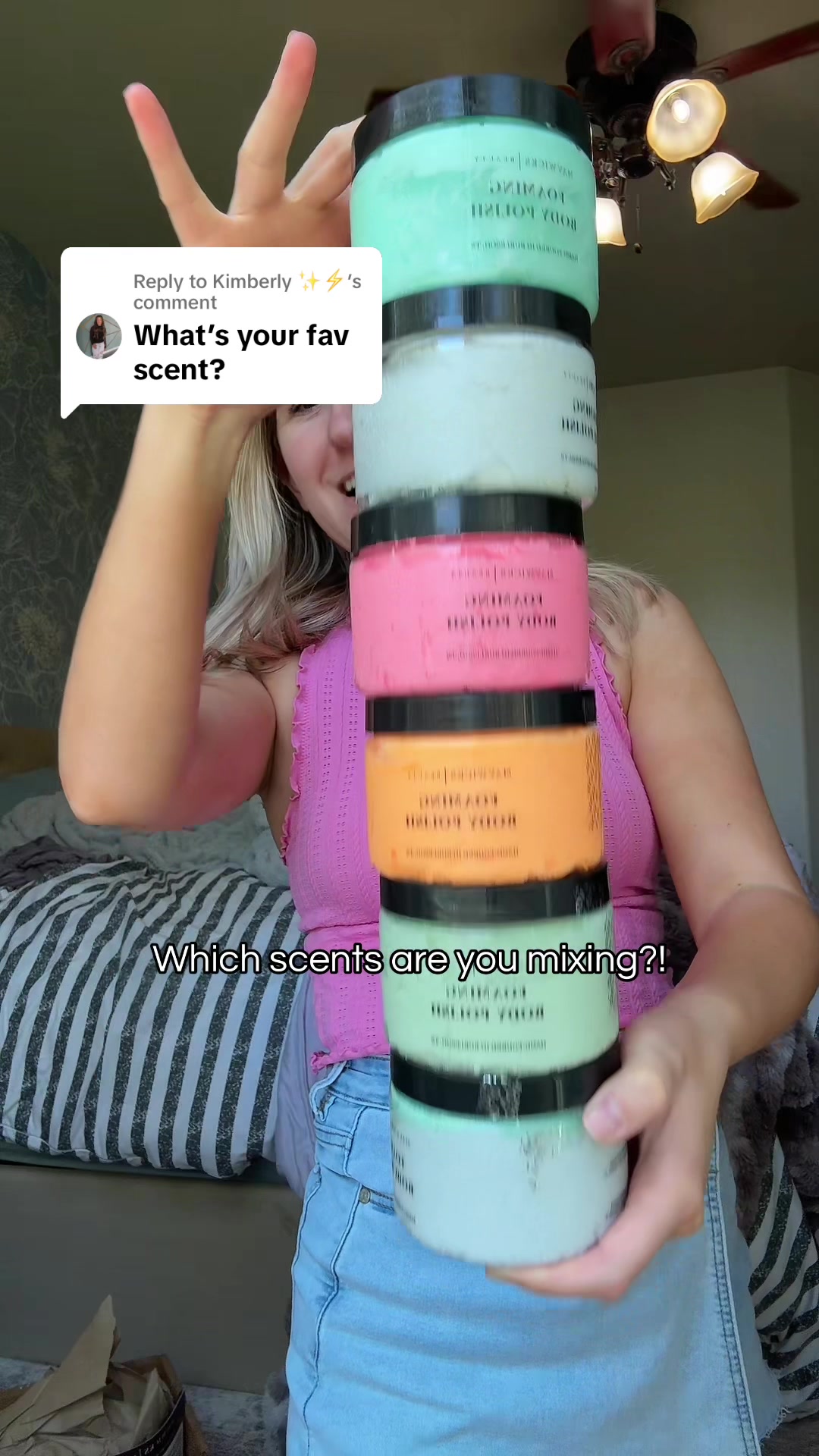 TikTok post by @raisingbabyt for Mavwicks Fragrances. Caption reads: [...] you snagging?! @Mavwicks Beauty @Mavwicks....