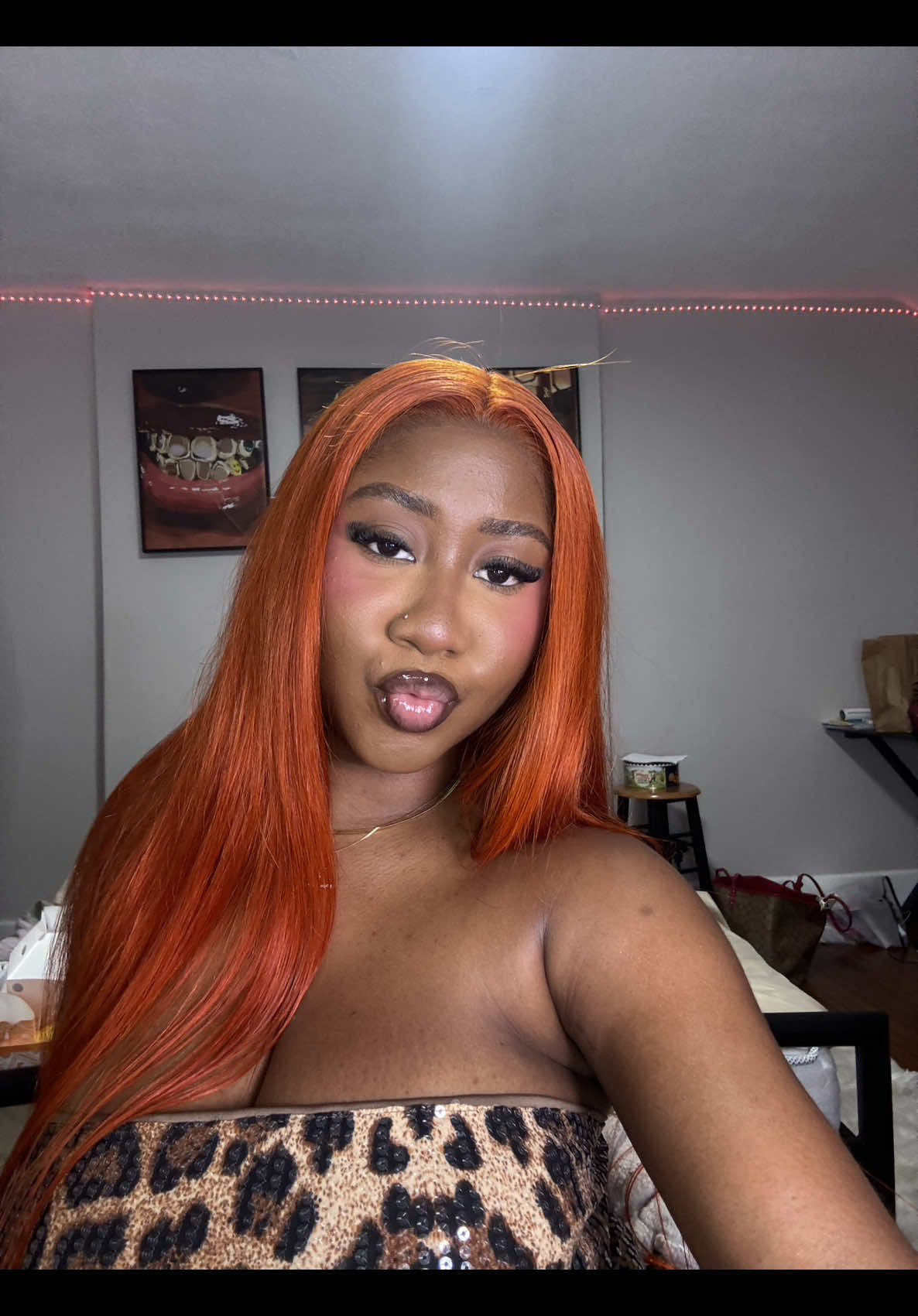 TikTok post by @annieeee._e for Bling Hair. Caption reads: [...] of this color but it’s so cuteee @Bling Hair....