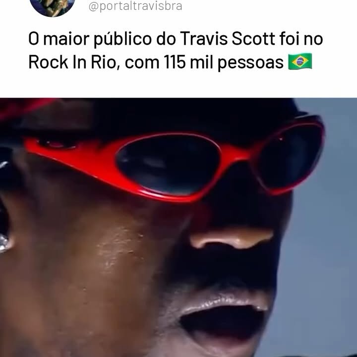 Instagram post by @portaltravisbra for Coca-Cola Brasil. Caption reads: Representamos 🇧🇷

#travisscott #cactusjack....