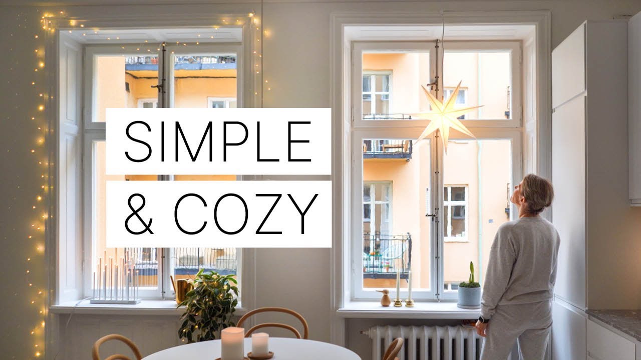 YouTube post by @BenitaLarsson for Organic Basics. Caption reads: SIMPLE Scandinavian CHRISTMAS Decor I Cozy I....