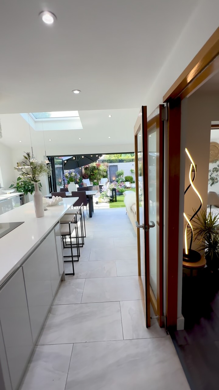 Instagram post by @ourhomeonthefold for Valencia Theater Seating. Caption reads: A little wander around our open plan space with....