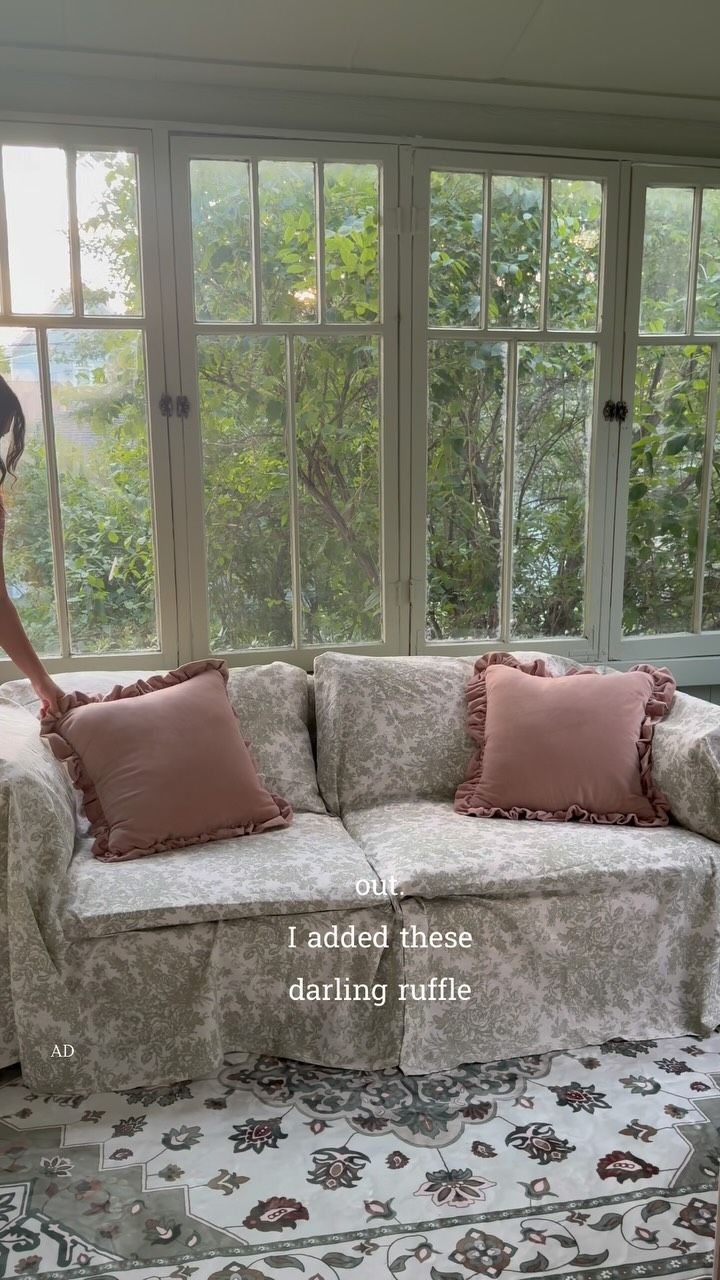 Instagram post by @cassandranoelhome for Marshalls. Caption reads: Okay I need to know…are the shower curtains genius....
