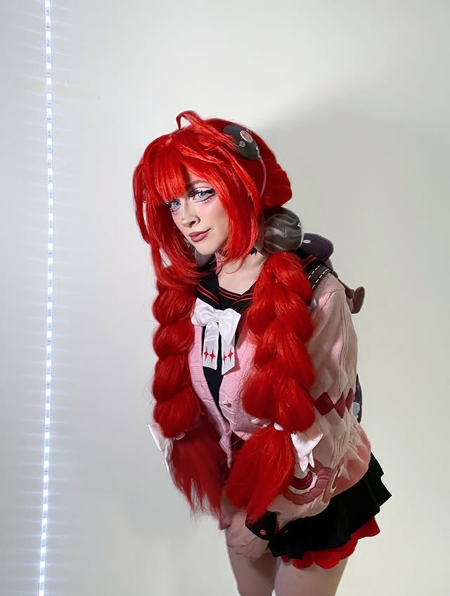 Instagram post by @momodoescos for PinkyParadise. Caption reads: [...] second pair of Cyberdoll lenses from....
