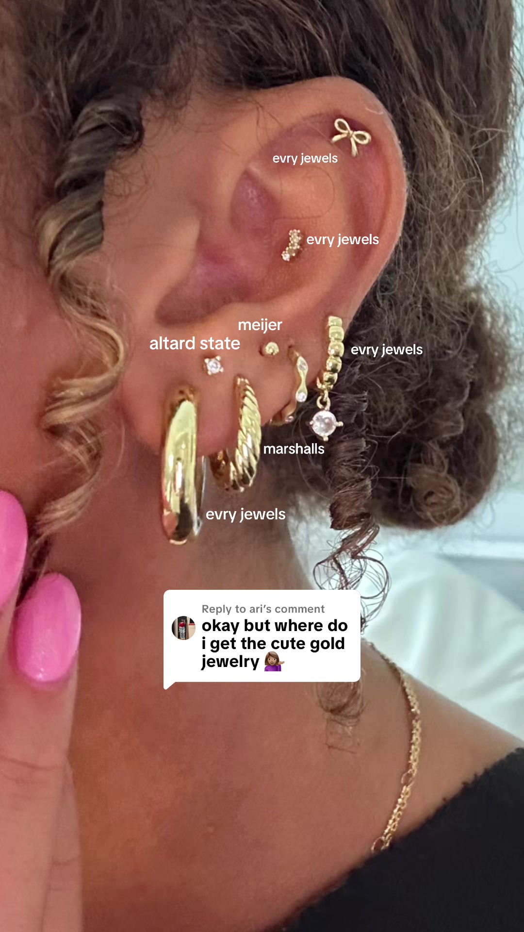 TikTok post by @user26866541 for EVRY JEWELS. Caption reads: [...] #greenscreen most are in my showcase @EVRY....