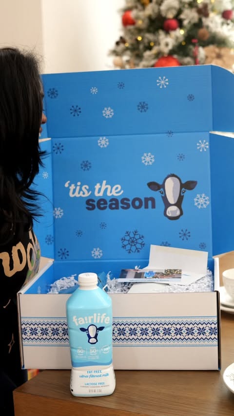 Instagram post by @raeyanafrazier for fairlife. Caption reads: Ending the year with a grateful heart 🤍✨ Thankful....