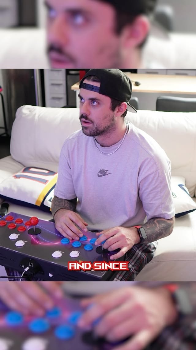 Instagram post by @mackfalconer for GameStop. Caption reads: [...] into your own home 🕹️ Available at....