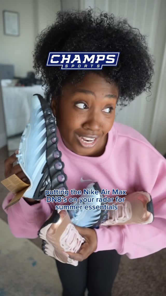 Instagram post by @thevampire for Champs Sports. Caption reads: Mom mode, but make it stylish 👟 The Nike Air Max....