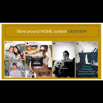 Instagram post by @andrewgray for Obviously. Caption reads: AT HOME w/
ANDREW....