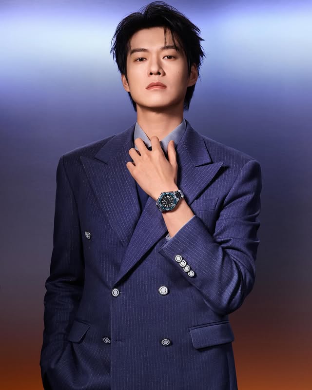 Instagram post by @weidaxun for OMEGA. Caption reads: [...] with brand ambassador Wei....