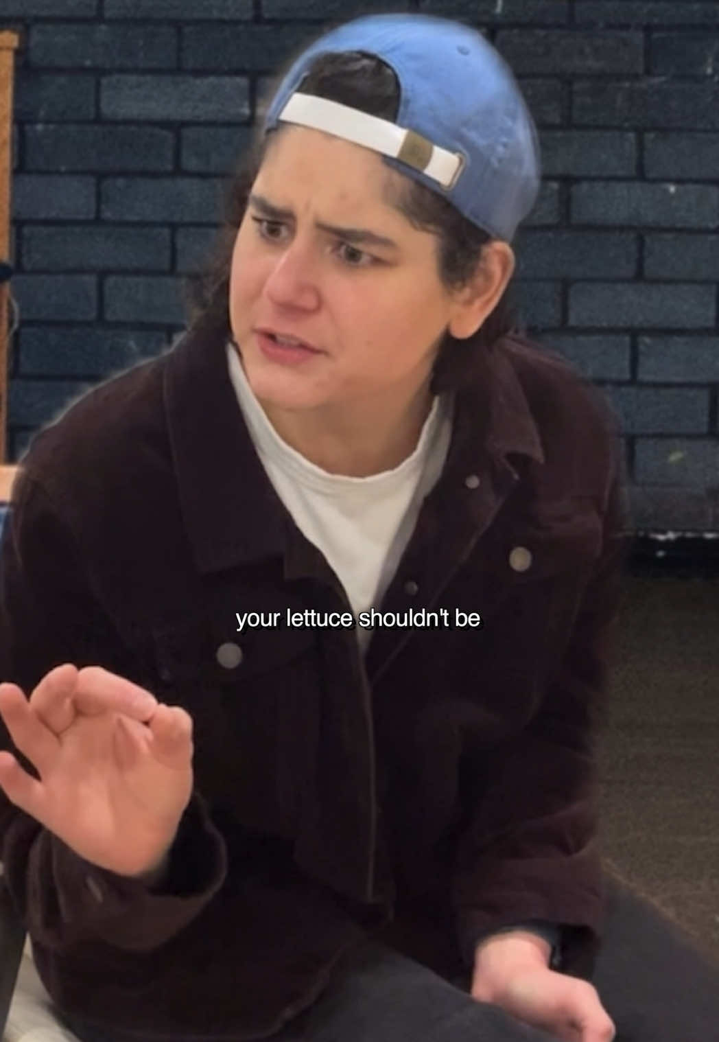 TikTok post by @elysemyers for Little Leaf Farms. Caption reads: #ad LETTUCE CONFESS (but about leafy greens,....