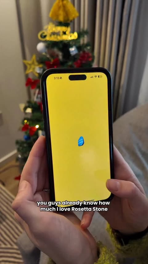 Instagram post by @blondieinchina for Rosetta Stone. Caption reads: [...] season! Check out the link for @rosettastone....