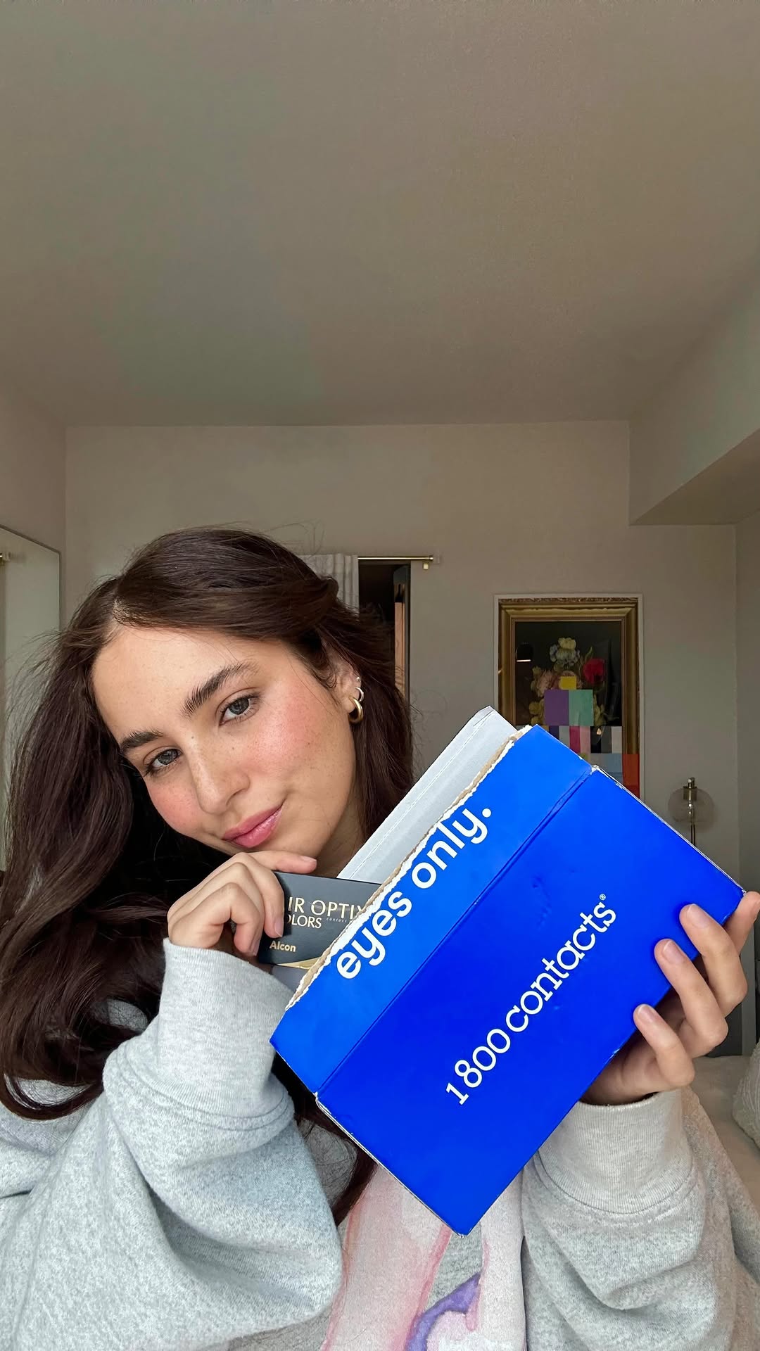 Instagram post by @sheilamohebpour for 1800 Contacts. Caption reads: it’s never been easier to switch things up thanks....