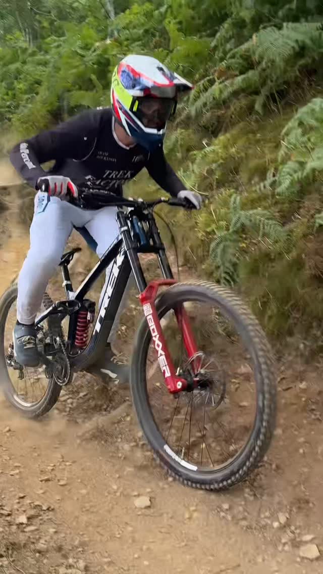 Instagram post by @trekfactoryracingdh for WD-40. Caption reads: It might be the summer break but it doesn’t stop....