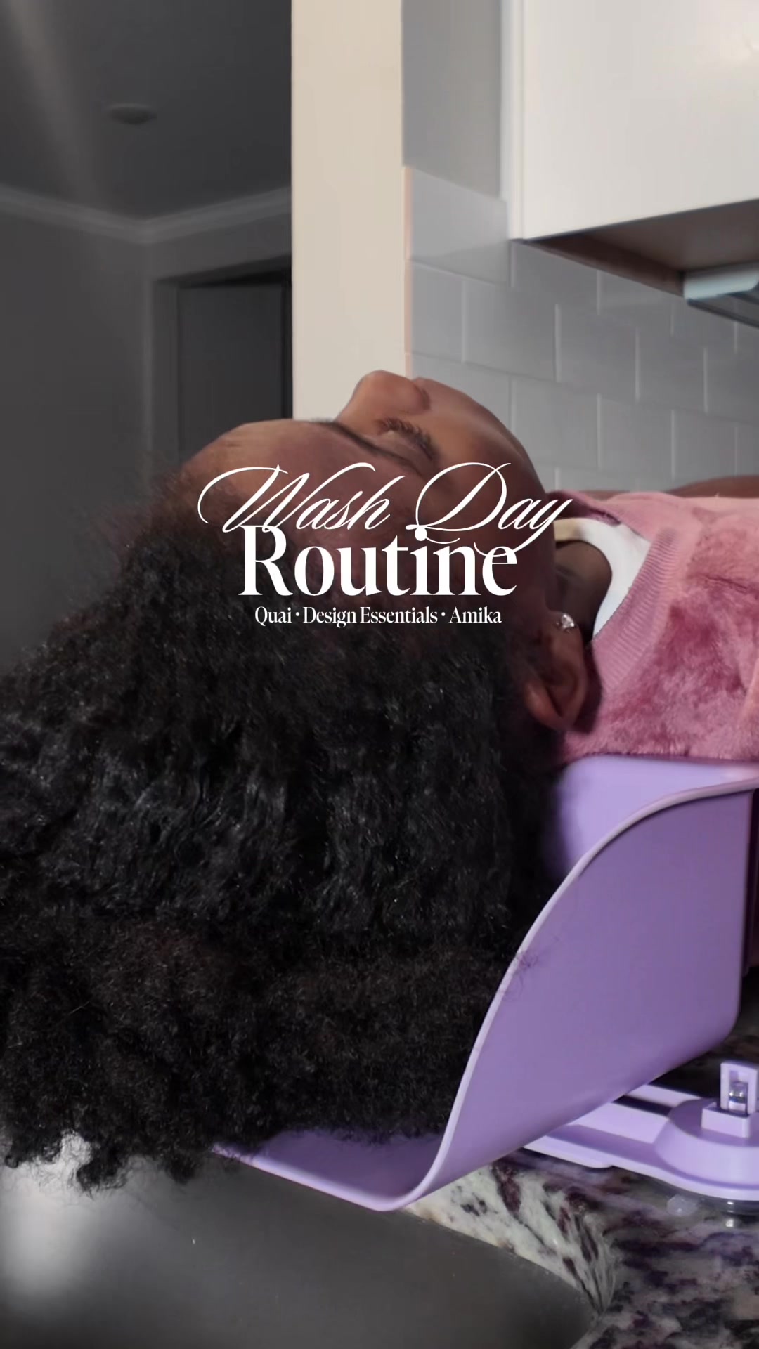 TikTok post by @kiersten.humber for Design Essentials. Caption reads: [...] hair DOWN following up with the @Design....