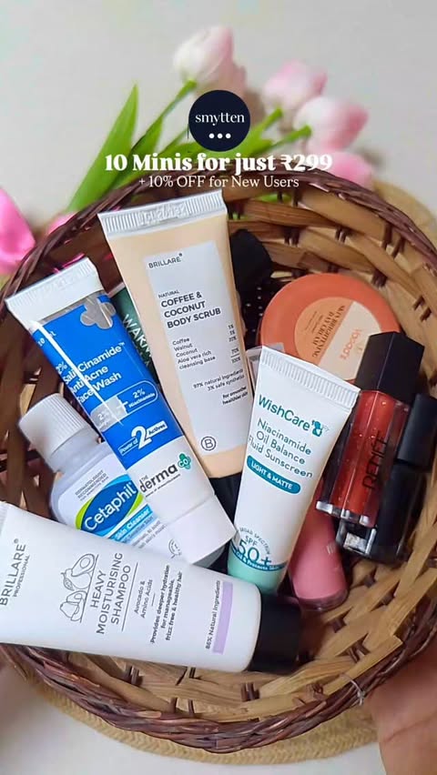 Instagram post by @ugcwavez for Smytten. Caption reads: [...] skincare to makeup & fragrances… this....