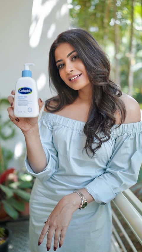 Instagram post by @kavyashettyofficial for Cetaphil. Caption reads: [...] skin asking for help. I switched to Cetaphil....