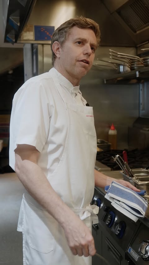 Instagram post by @chefshat for Made In Cookware. Caption reads: Catching up with Made In customer and chef of....