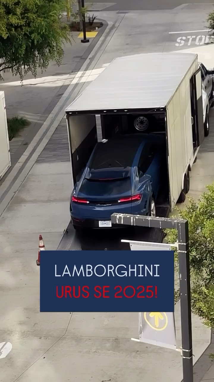 Instagram post by @fe_motorworks for LAMBORGHINI. Caption reads: ⬇️😎 $350,000 MORNING DELIVERY 🚚😜 Lamborghini....
