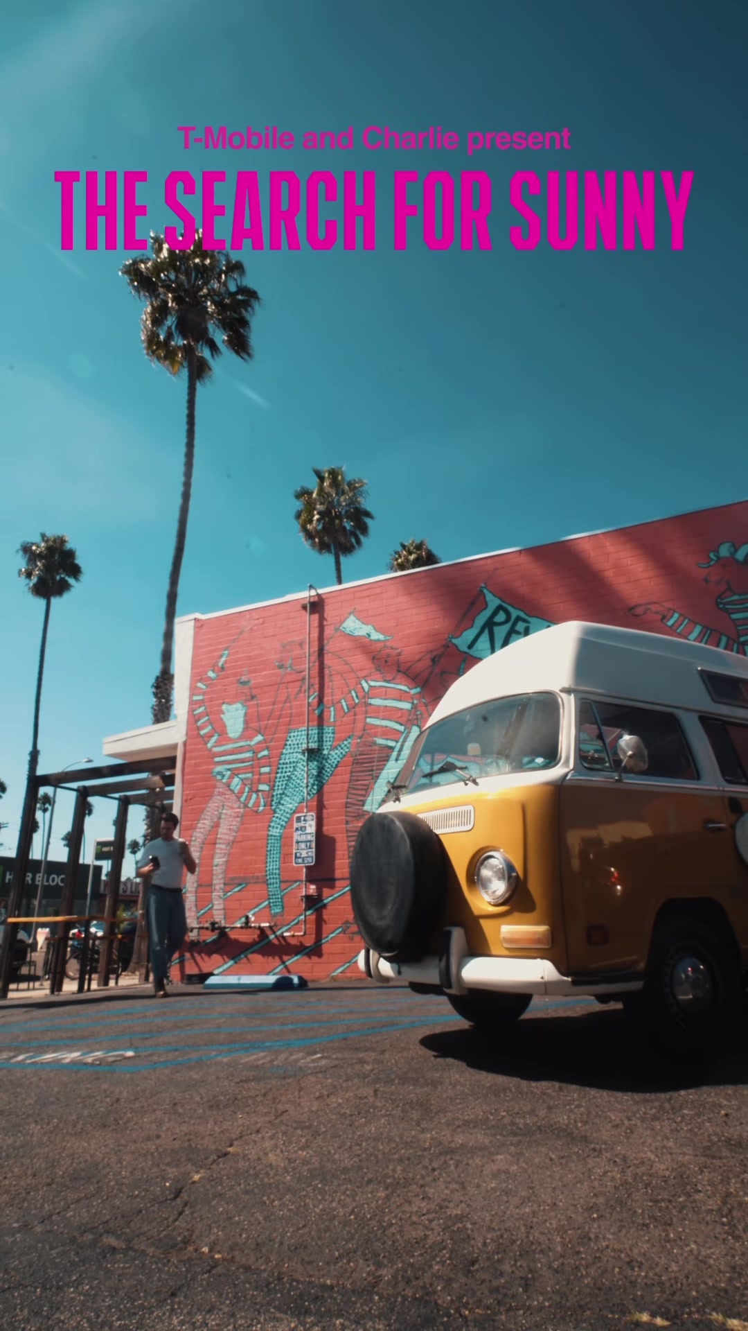 TikTok post by @charlie.treks for Google Pixel. Caption reads: The Search for Sunny with @T-Mobile @Google Pixel....