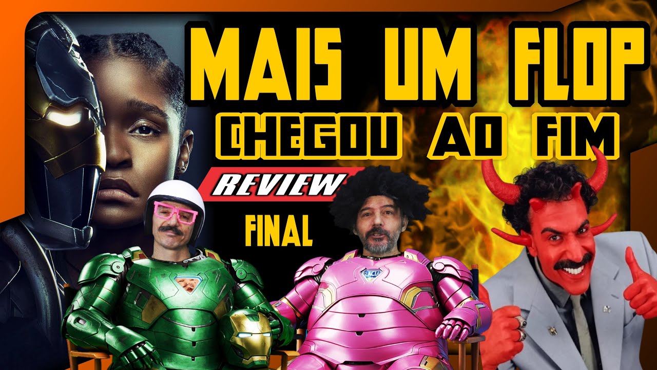 YouTube post by @irmaospiologo for PicPay. Caption reads: 💥💩😠🛑 IRONHEART WITH SPOILERS: DON'T WATCH THIS....