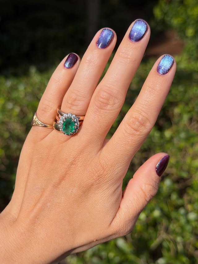 Instagram post by @taylorznails for Cracked Polish. Caption reads: @crackedpolish Spinning Vinyl (pr) I am sooo [...].