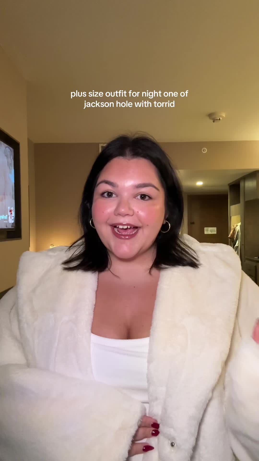 TikTok post by @duhlaneyyyy for Torrid. Caption reads: night one of jackson hole with @Torrid PINCH ME FR....