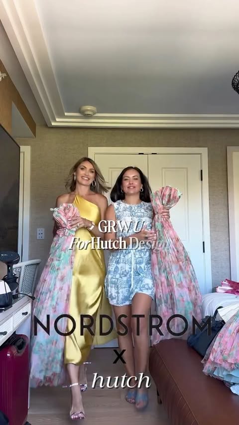 Instagram post by @marina.b.style for Hutch. Caption reads: [...] event season ready 🤍✨ Attending the new....