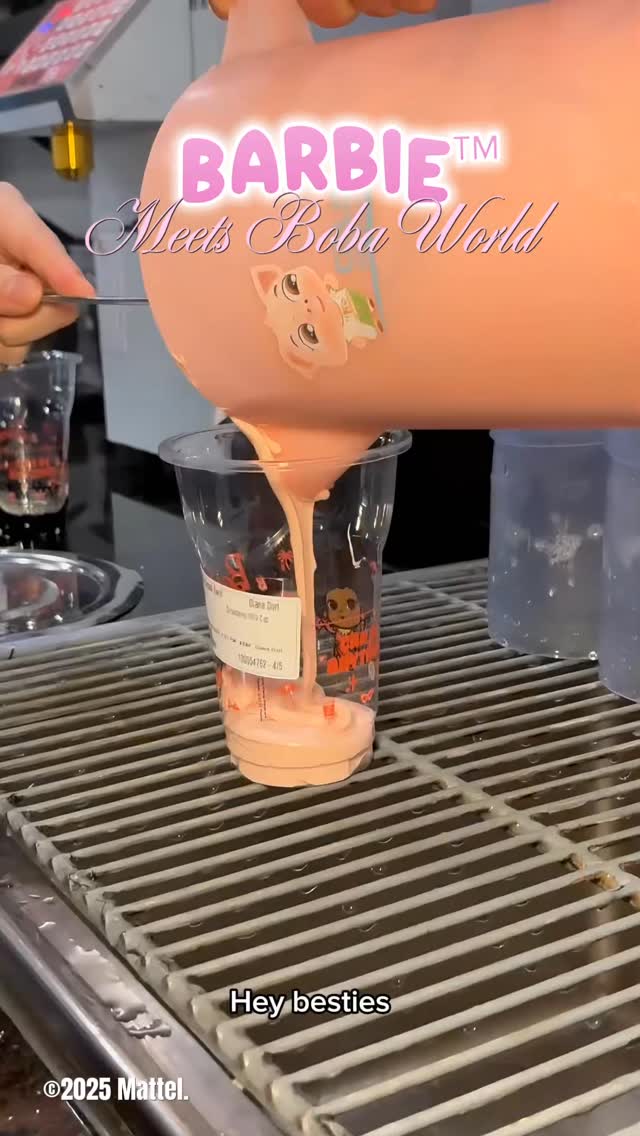 Instagram post by @withlovediana_ for Kung Fu Tea. Caption reads: ✨ It’s Barbie™ season at @kungfuteausa! 
✨ I tried....