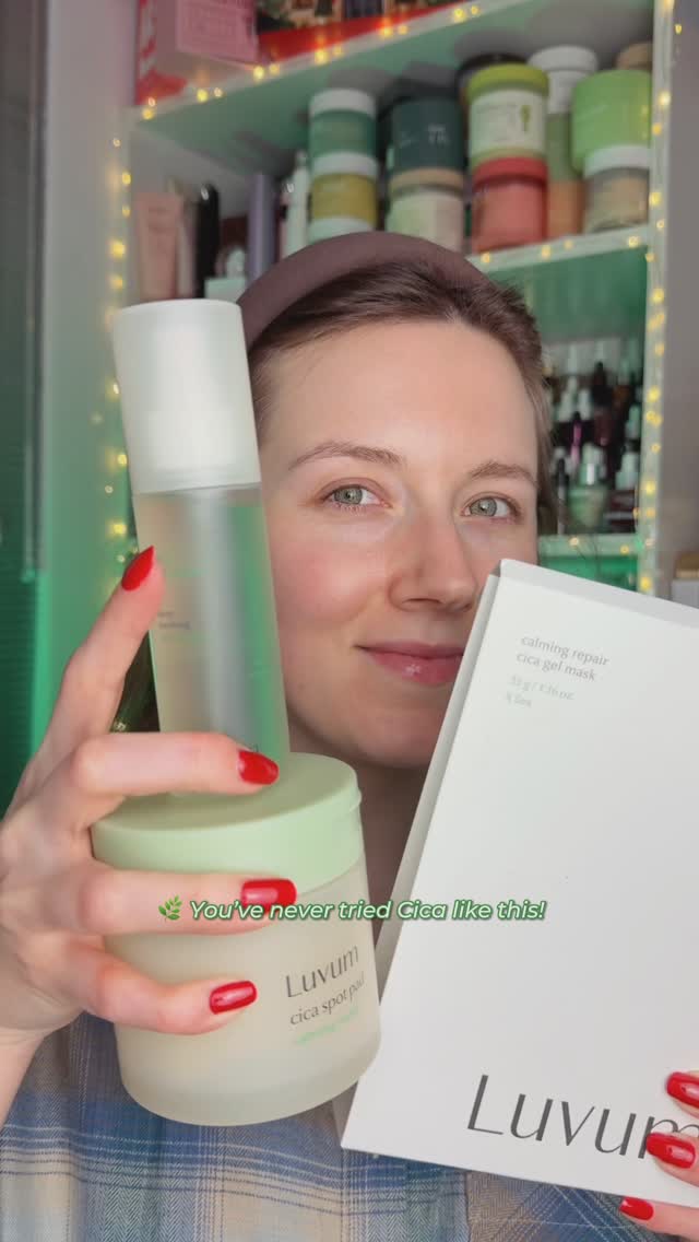 Instagram post by @tanyats.beauty for Luvum. Caption reads: 3 Unique Luvum Products to Instantly Calm Your....