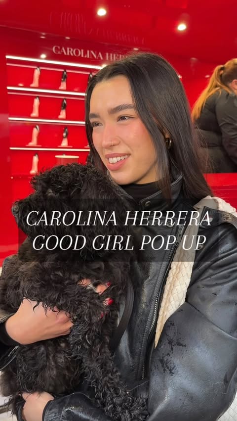 Instagram post by an influencer for CAROLINA HERRERA. Caption reads: @carolinaherrera pop up in Covent Garden [...].