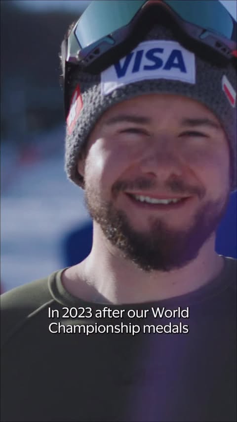 Instagram post by @fissnowboardracing for Visa. Caption reads: [...] major platforms, including FIS TV 📺....