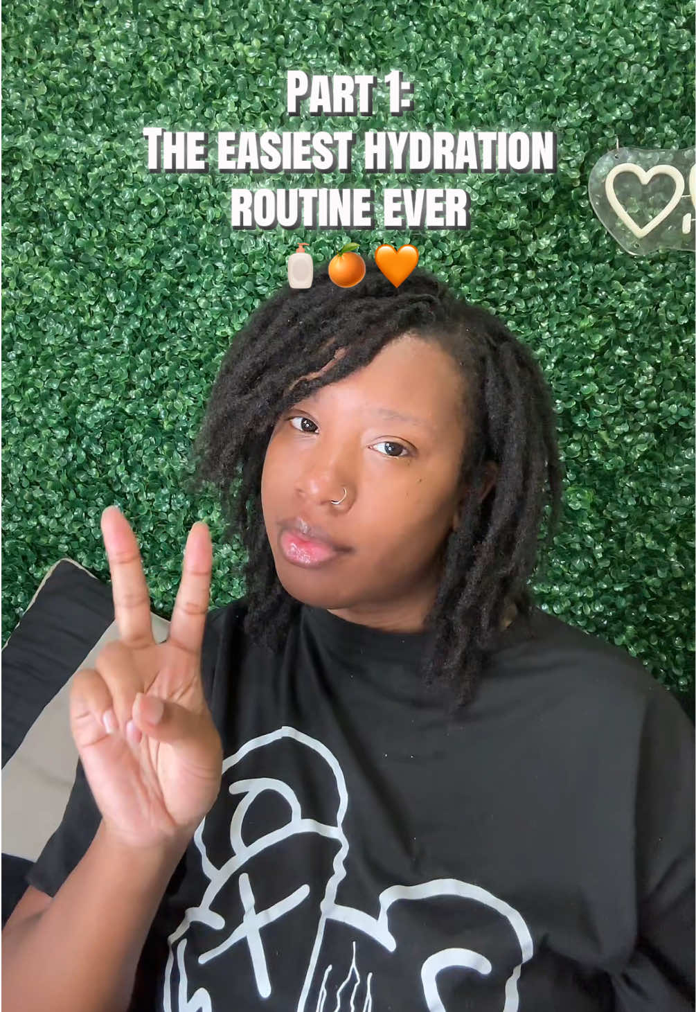 TikTok post by @yungxju for Eight Saints Skincare. Caption reads: [...] without the sticky feel. 🍊🧴🧡 @Eight....