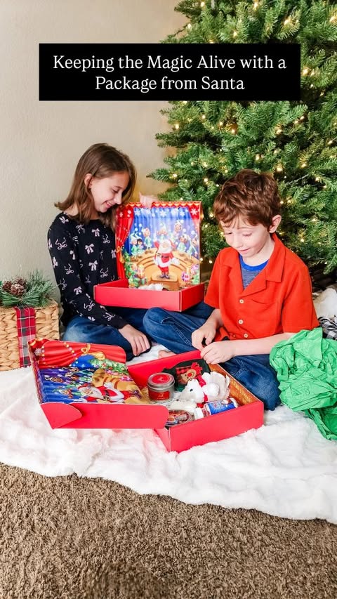 Instagram post by @theclassymamabear for Package From Santa. Caption reads: [...] special, personalized boxes from....