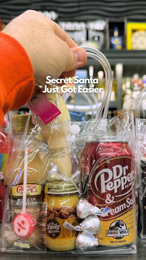 Instagram post by @liquormart._ for Visit Anaheim. Caption reads: Anaheim pro tip: show up to Secret Santa with a....