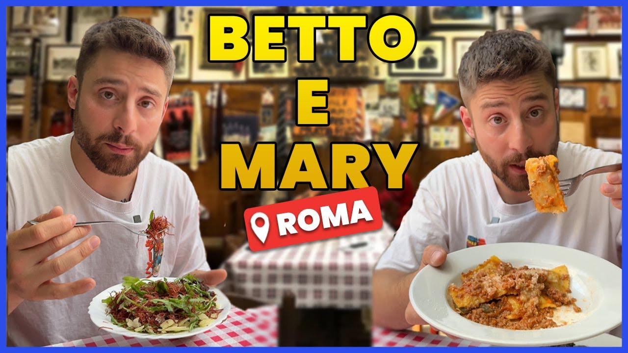 YouTube post by @Prattquello for Pampling. Caption reads: The most famous and dirty restaurant in Rome |....