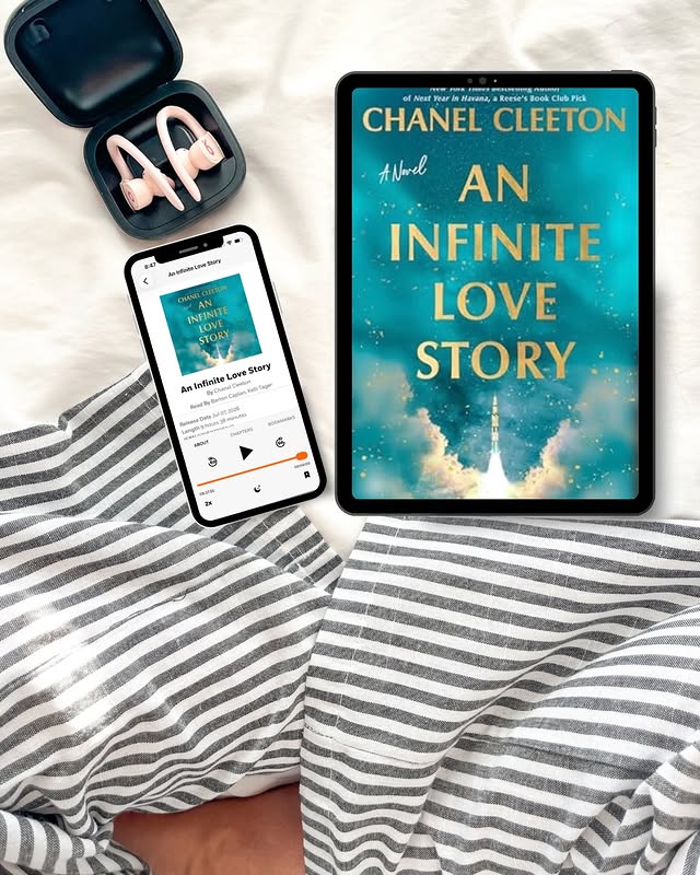 Instagram post by @sparetimereader for Berkley Romance. Caption reads: 🔭 An Infinite Love Story 🔭 ⭐️⭐️⭐️⭐️ Short....