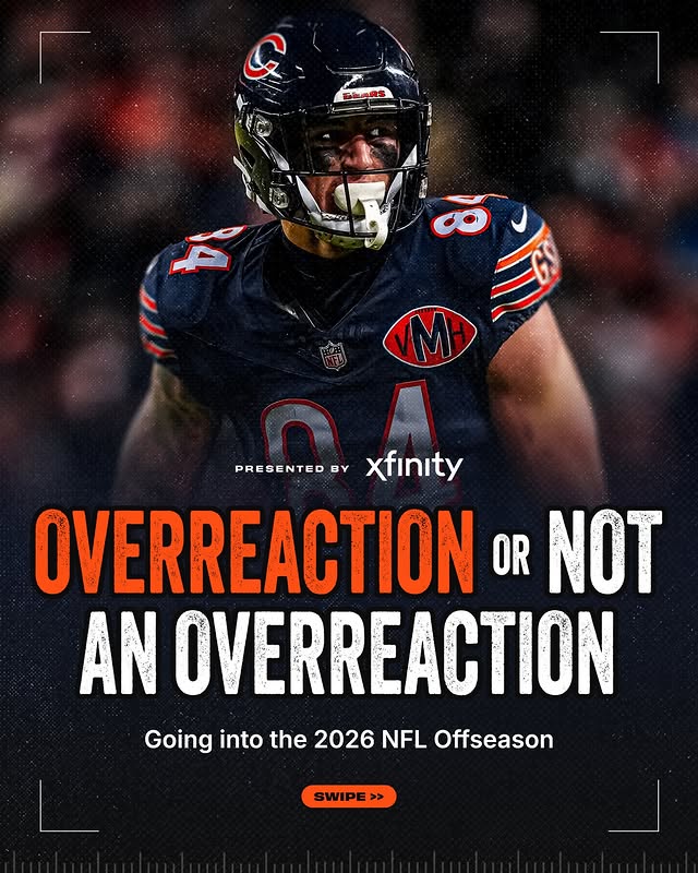 Instagram post by @upperhandfantasy for Xfinity. Caption reads: [...] into the 2026 offseason 🧐 Presented by....