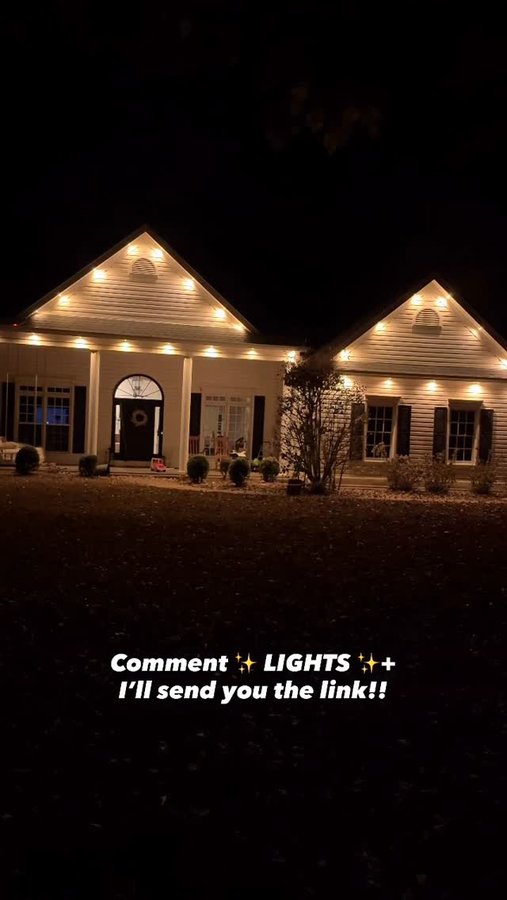 Instagram post by @livingononepercent for Enbrighten. Caption reads: We’ve skipped Christmas lights on the house for....