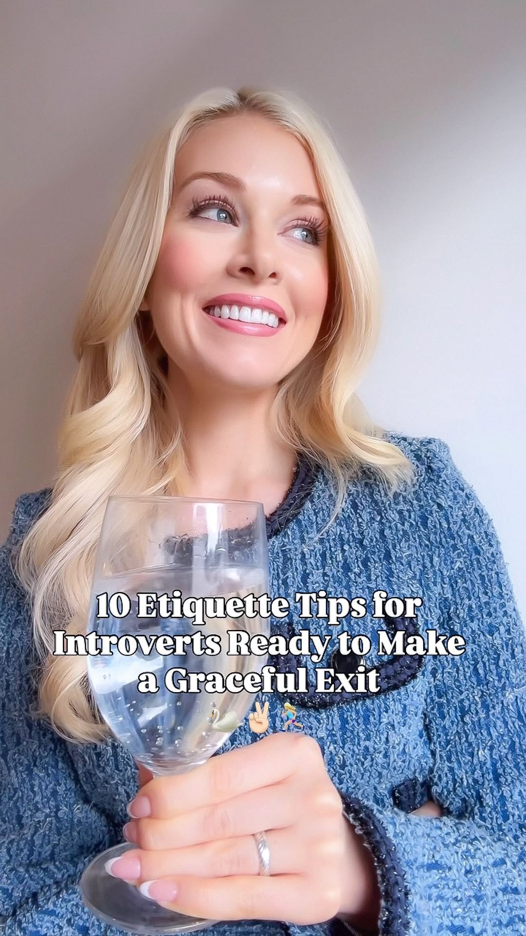 Instagram post by @elevateetiquette for SELF-PORTRAIT. Caption reads: 1. Plan your exit. For my Type A introvert....