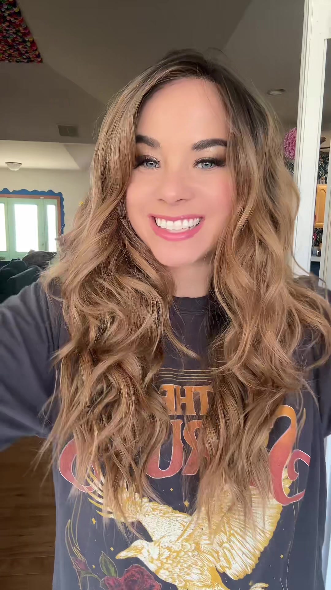 TikTok post by @elizabethwearswigs for Chelsey Smith Cosmetics. Caption reads: Wigs from @Chelsey Smith Crowns "ELIZABETHM" to....