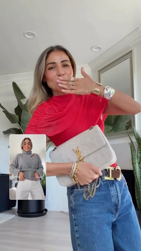 Instagram post by @artofstylemona for Ring Concierge. Caption reads: [...] @mgemi Bag: @ysl @fwrd Bangles:....