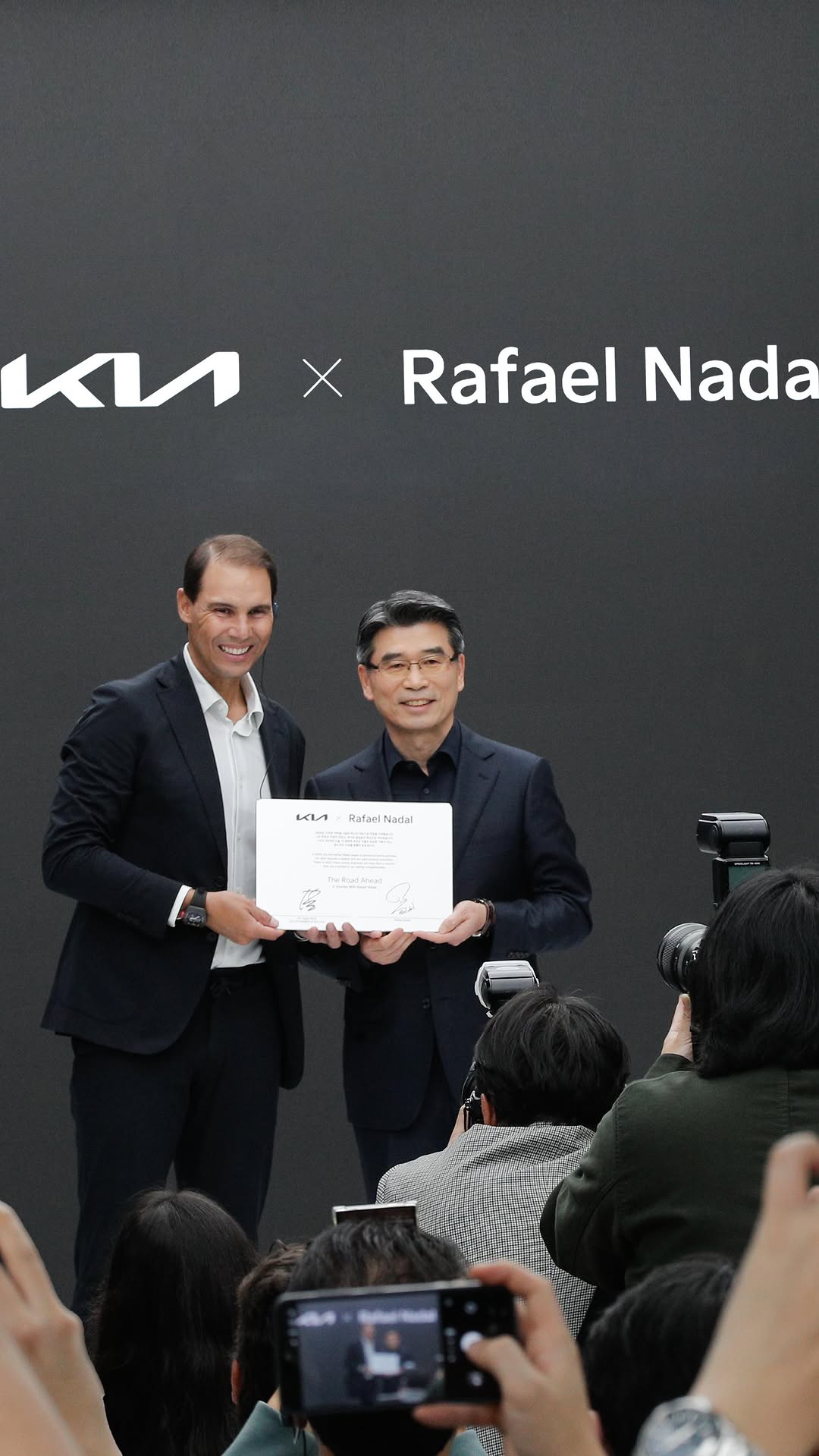 Instagram post by @rafaelnadal for Kia. Caption reads: Last week, I enjoyed some very special moments....