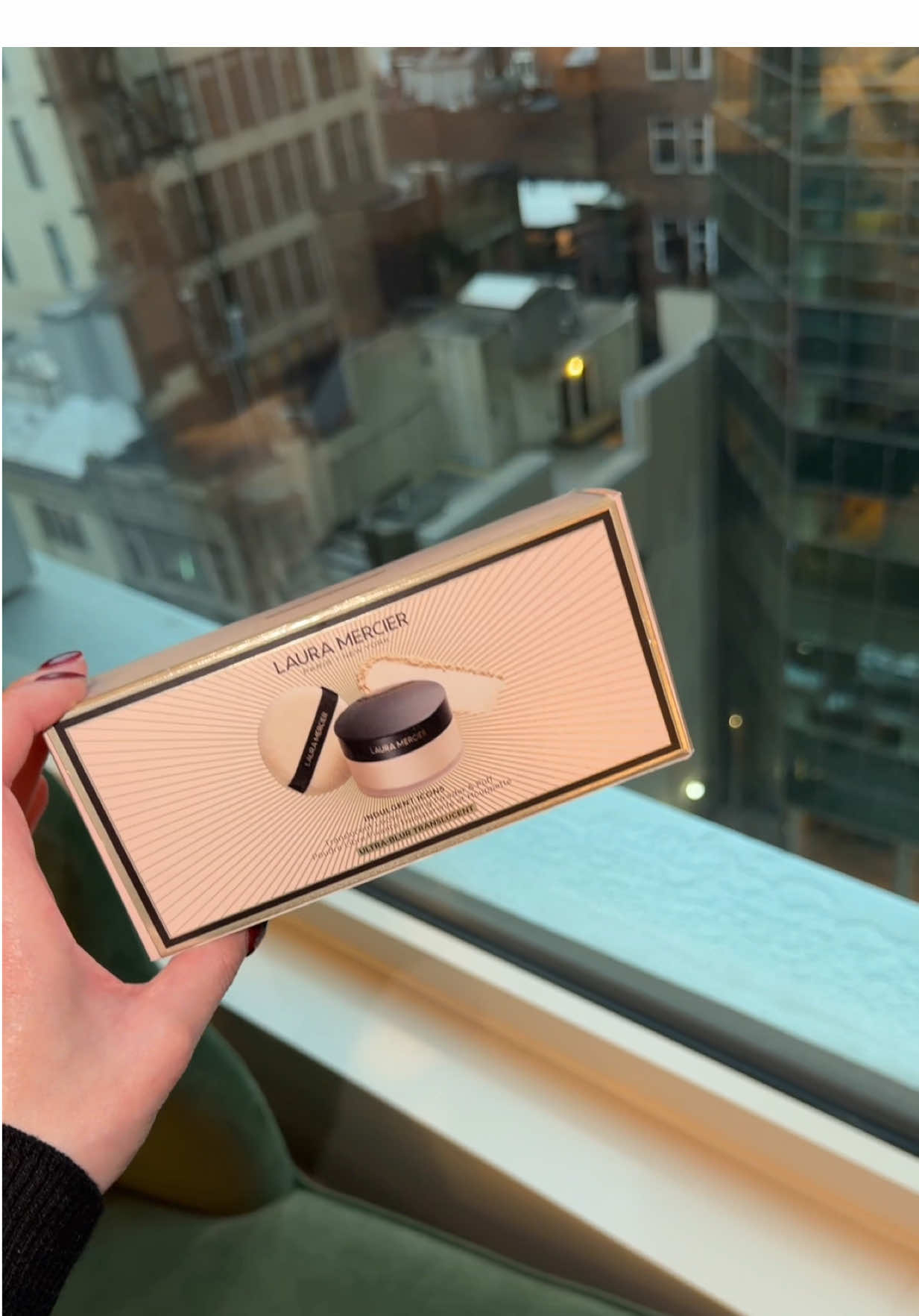 TikTok post by @psychicizzy for Laura Mercier. Caption reads: @Laura Mercier #fyp #lauramercier .