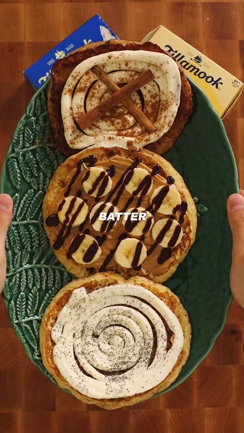 Instagram post by @louisgcooks for Tillamook. Caption reads: [...] Pancake Flight Fit for Royalty with....