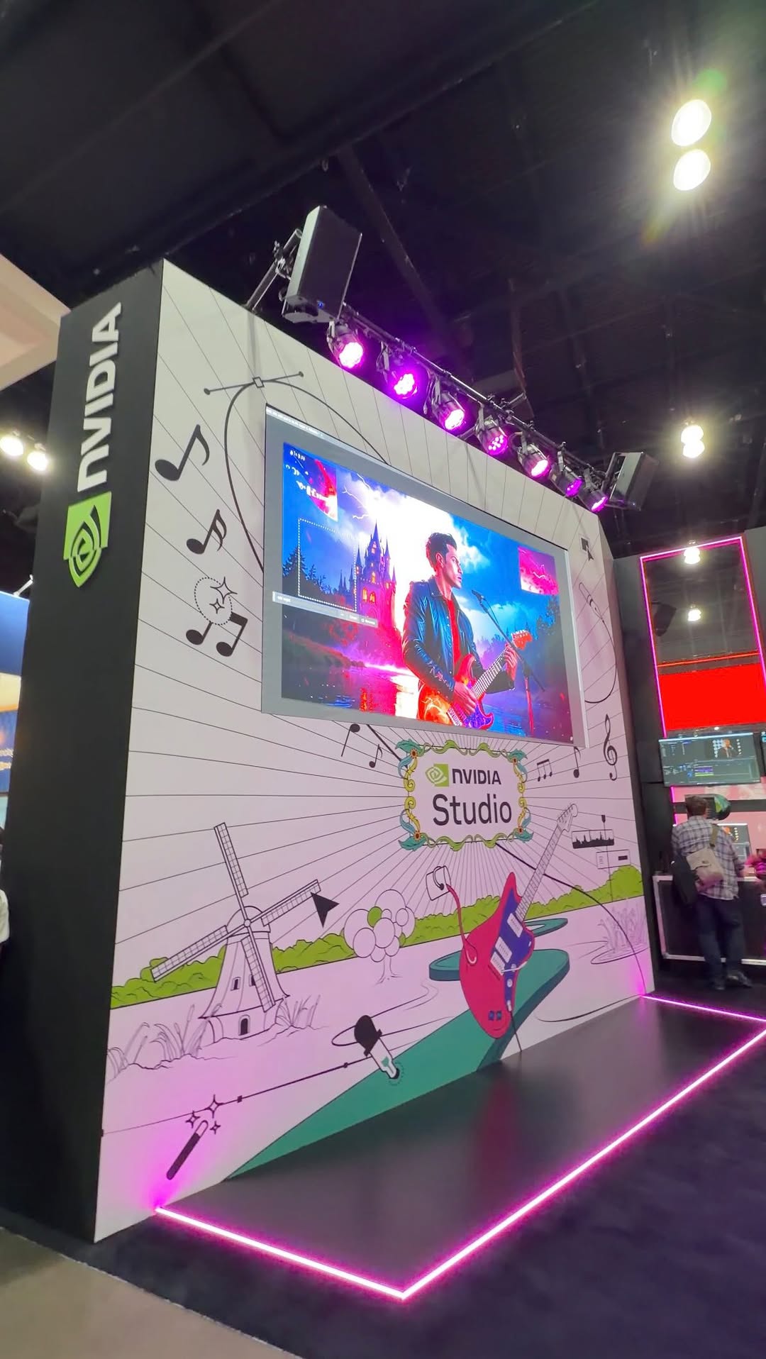 Instagram post by @premiere_gal for NVIDIA. Caption reads: We crowd-edited a music video at @NVIDIAStudio’s....