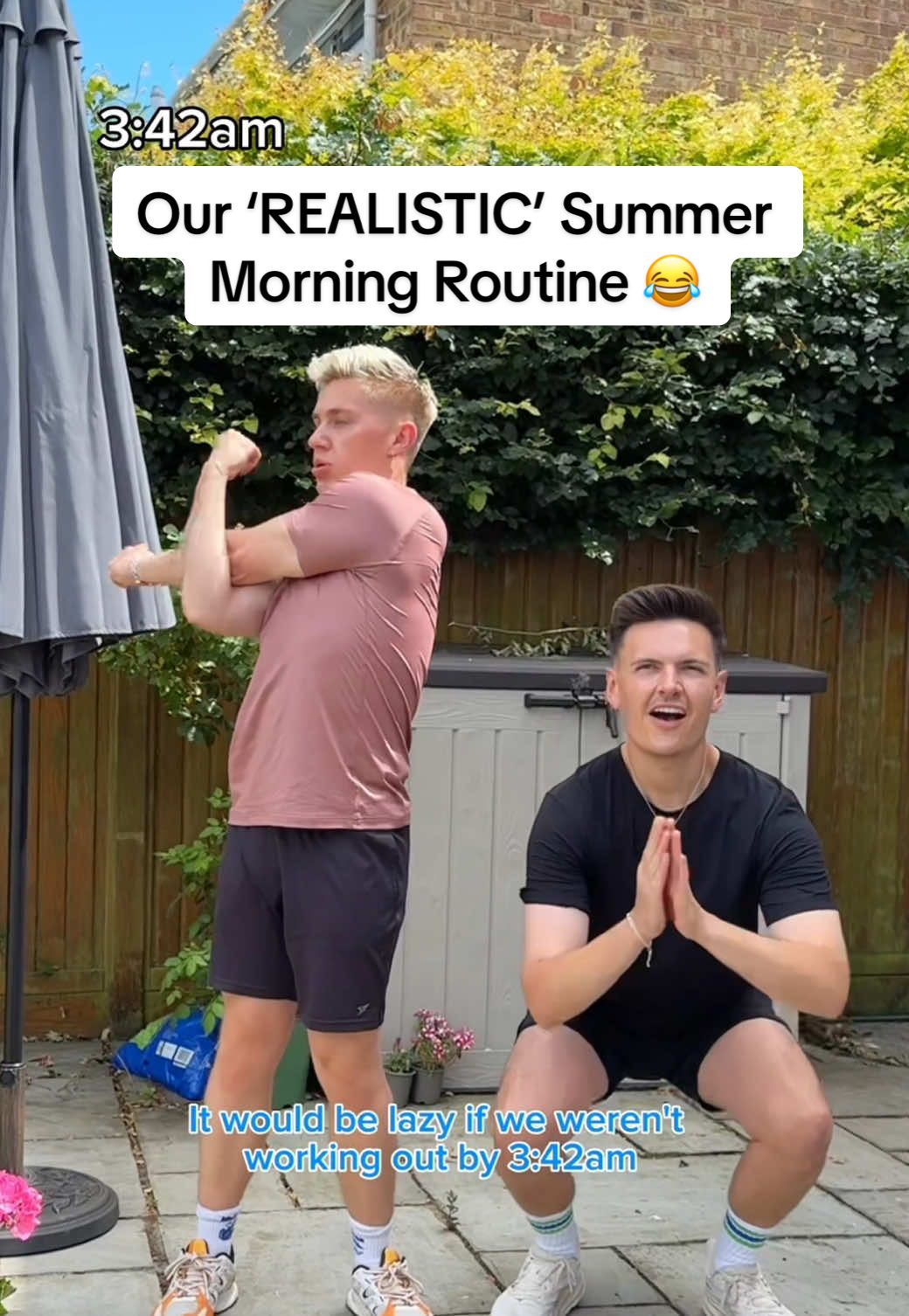 TikTok post by @matthewandryanuk for The Body Shop. Caption reads: This is why we’re not like other couples 😅😂 @The....