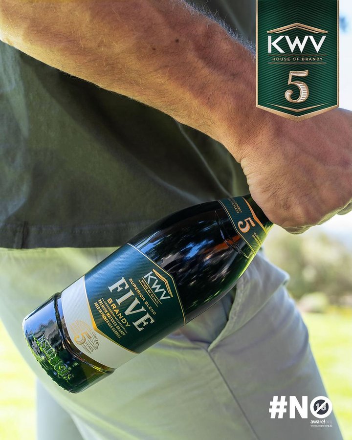 Instagram post by @ebenetzebeth4 for KWV Brandy. Caption reads: [...] drink responsibly.

#KWV5 #KWVBrandy....