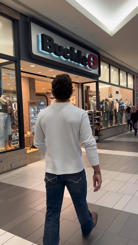 Instagram post by @fisher_perry for Buckle. Caption reads: [...] Christmas shopping done right with @buckle....