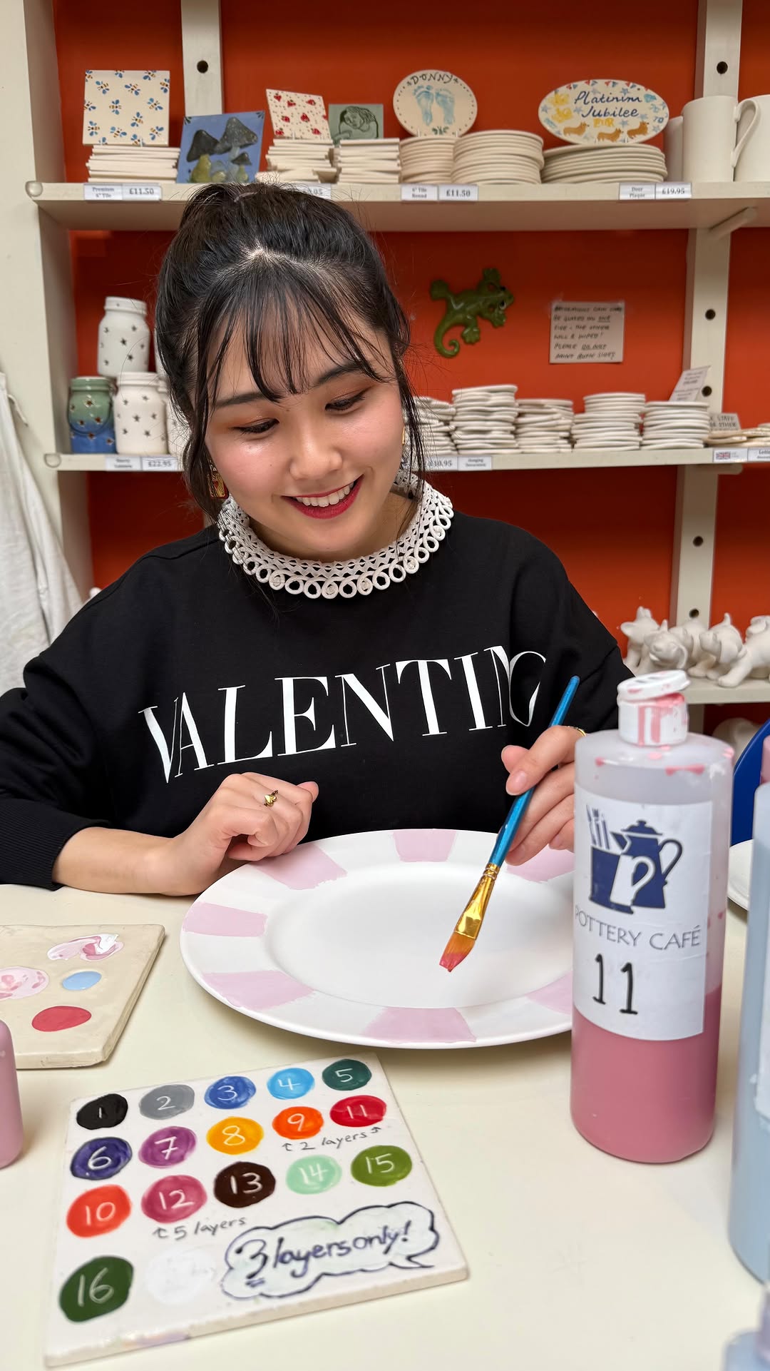 Instagram post by @mipiace___ for Pottery Café. Caption reads: [...] #invite #PR #londonjapanese #potterycafe....